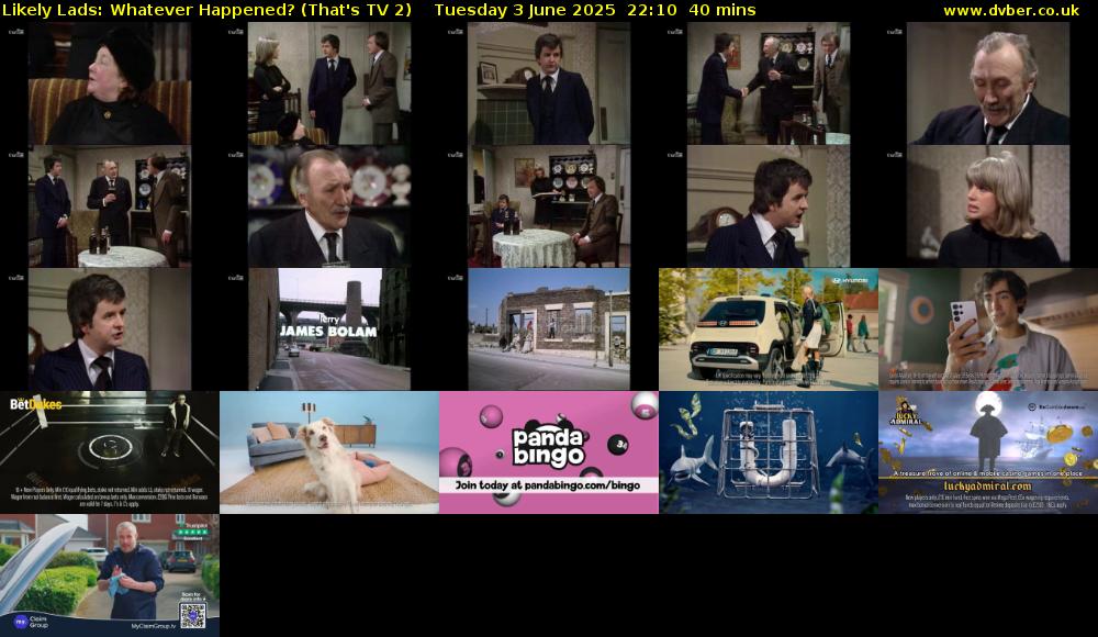 Likely Lads: Whatever Happened? (That's TV 2) Tuesday 3 June 2025 22:10 - 22:50