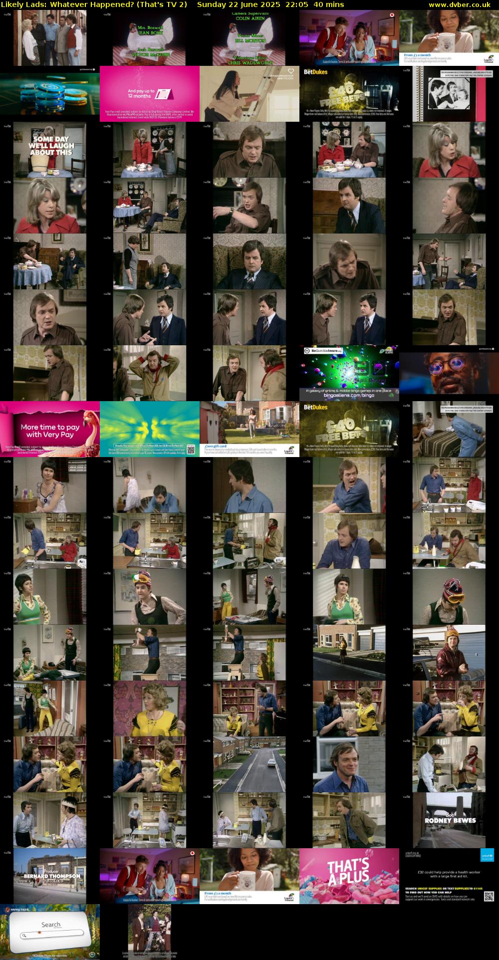 Likely Lads: Whatever Happened? (That's TV 2) Sunday 22 June 2025 22:05 - 22:45