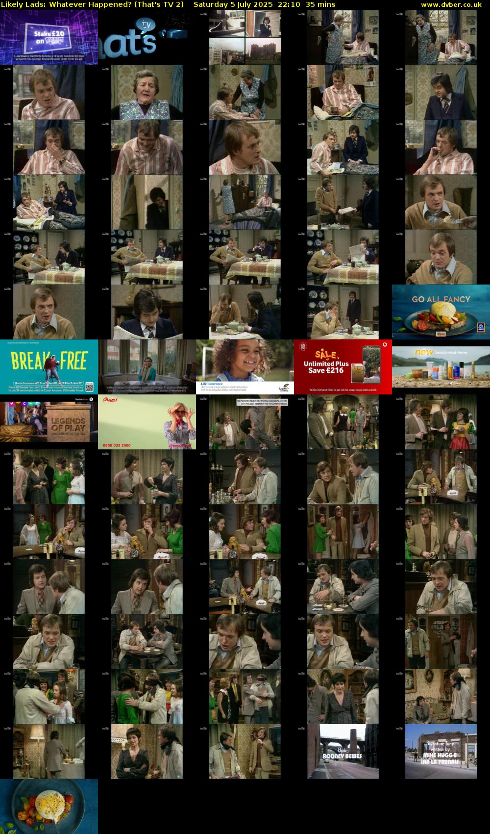 Likely Lads: Whatever Happened? (That's TV 2) Saturday 5 July 2025 22:10 - 22:45
