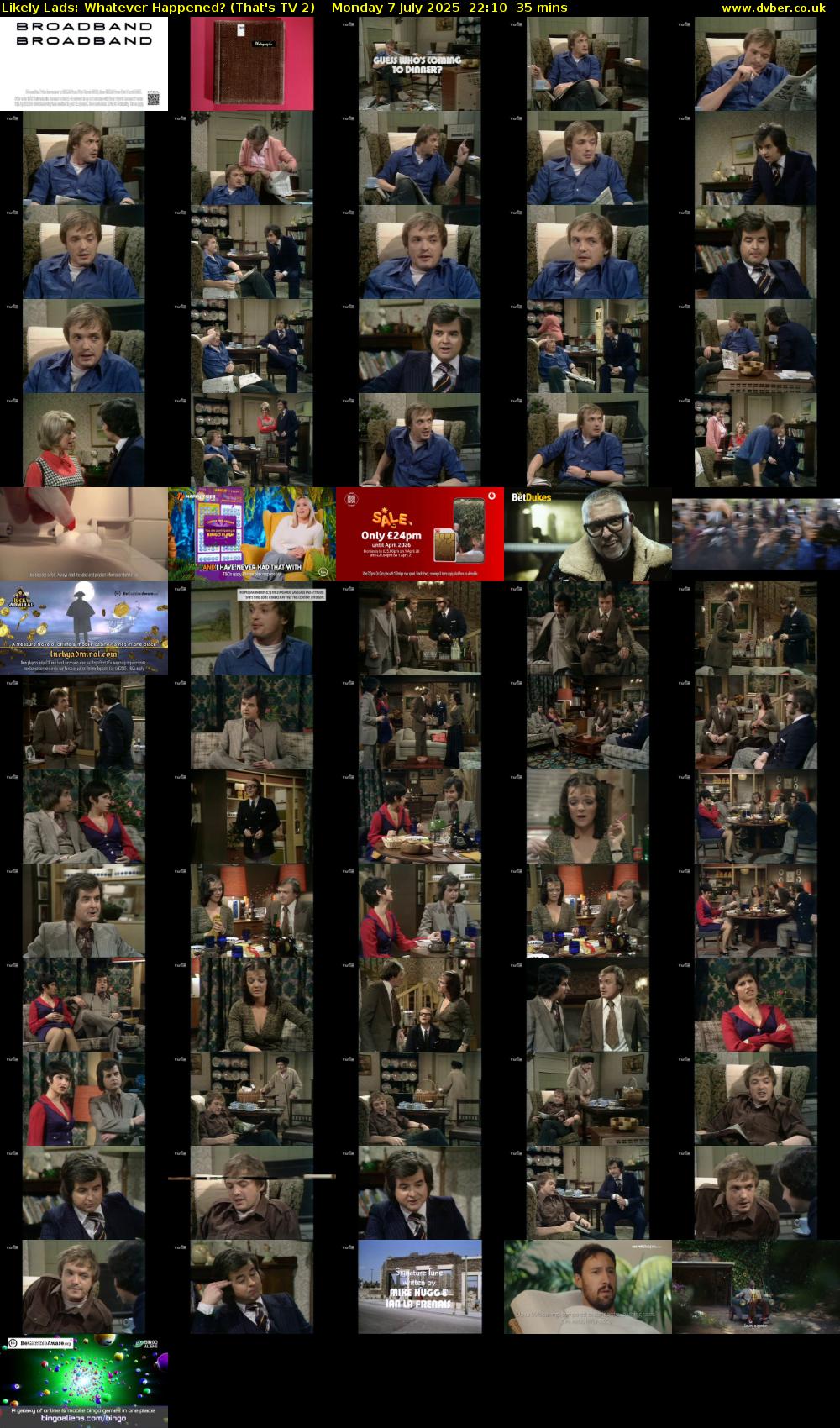 Likely Lads: Whatever Happened? (That's TV 2) Monday 7 July 2025 22:10 - 22:45