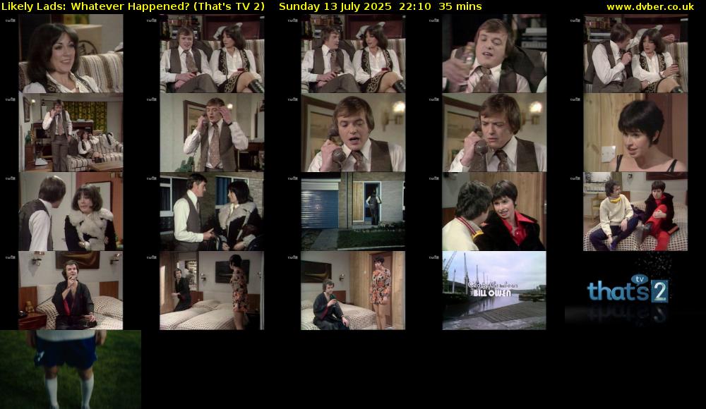 Likely Lads: Whatever Happened? (That's TV 2) Sunday 13 July 2025 22:10 - 22:45