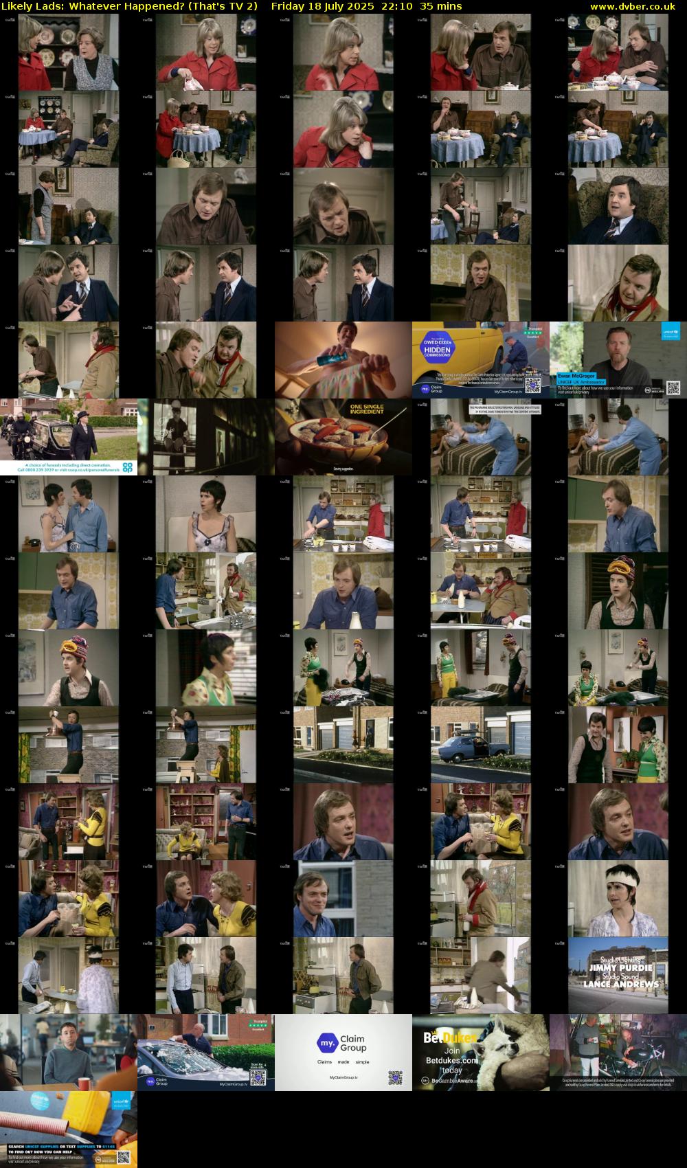 Likely Lads: Whatever Happened? (That's TV 2) Friday 18 July 2025 22:10 - 22:45