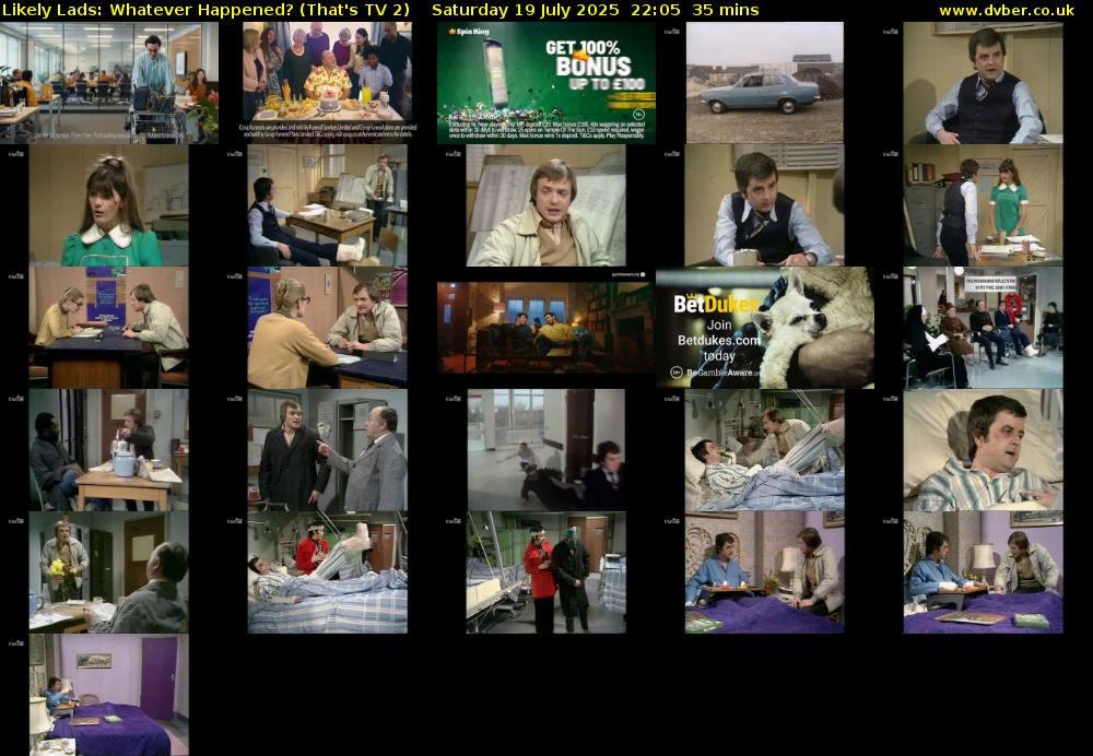 Likely Lads: Whatever Happened? (That's TV 2) Saturday 19 July 2025 22:05 - 22:40