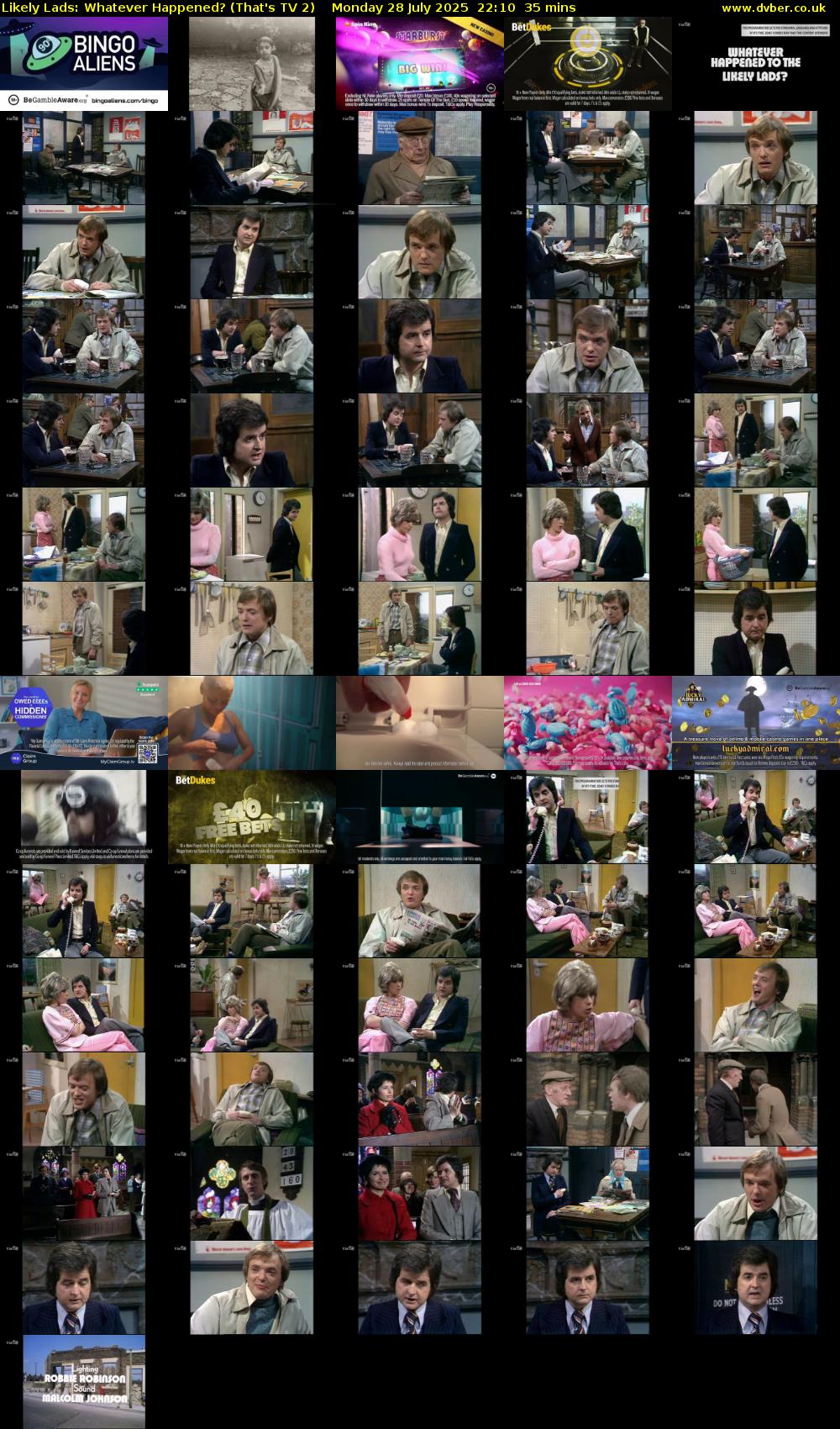 Likely Lads: Whatever Happened? (That's TV 2) Monday 28 July 2025 22:10 - 22:45