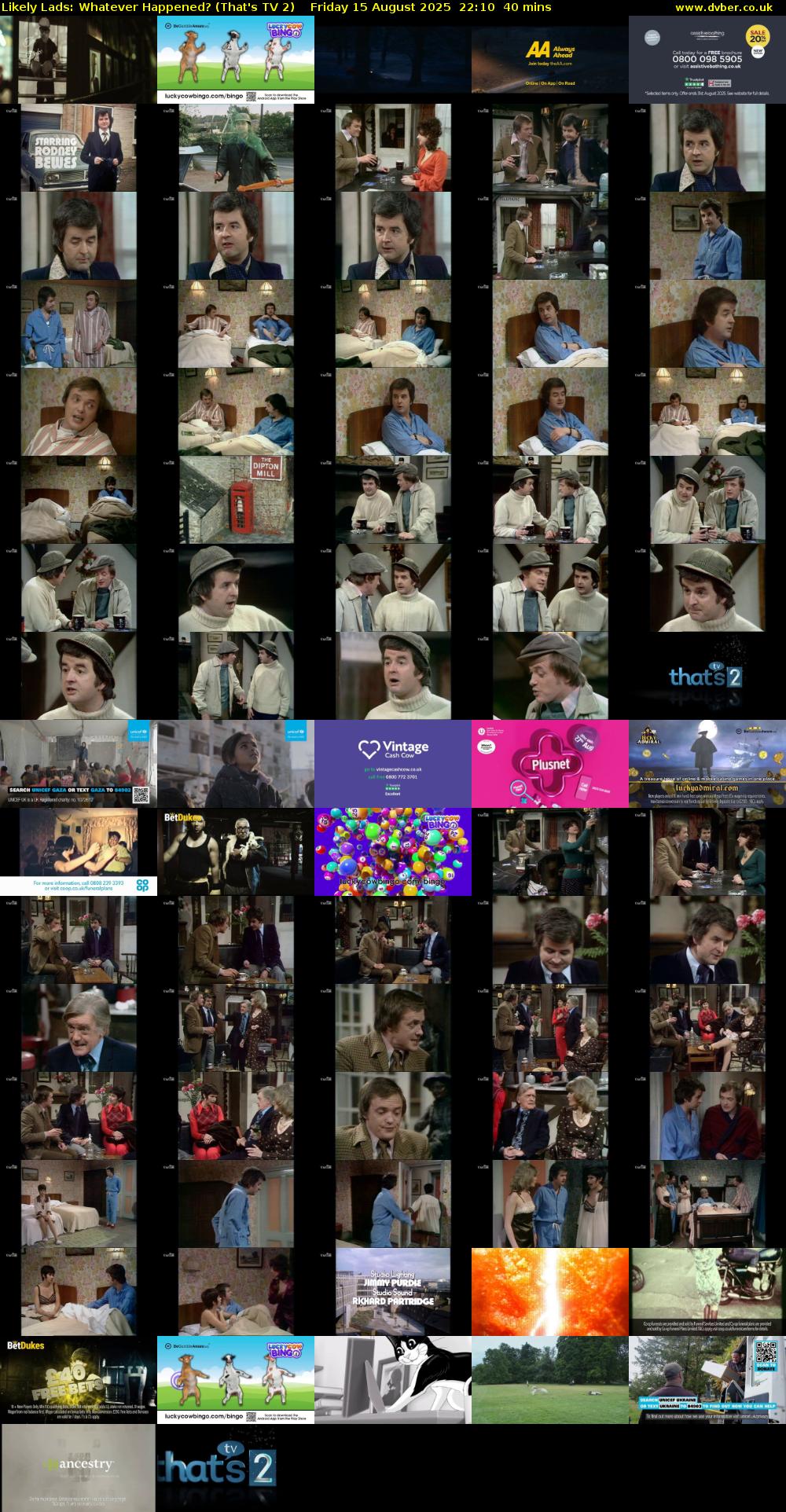 Likely Lads: Whatever Happened? (That's TV 2) Friday 15 August 2025 22:10 - 22:50