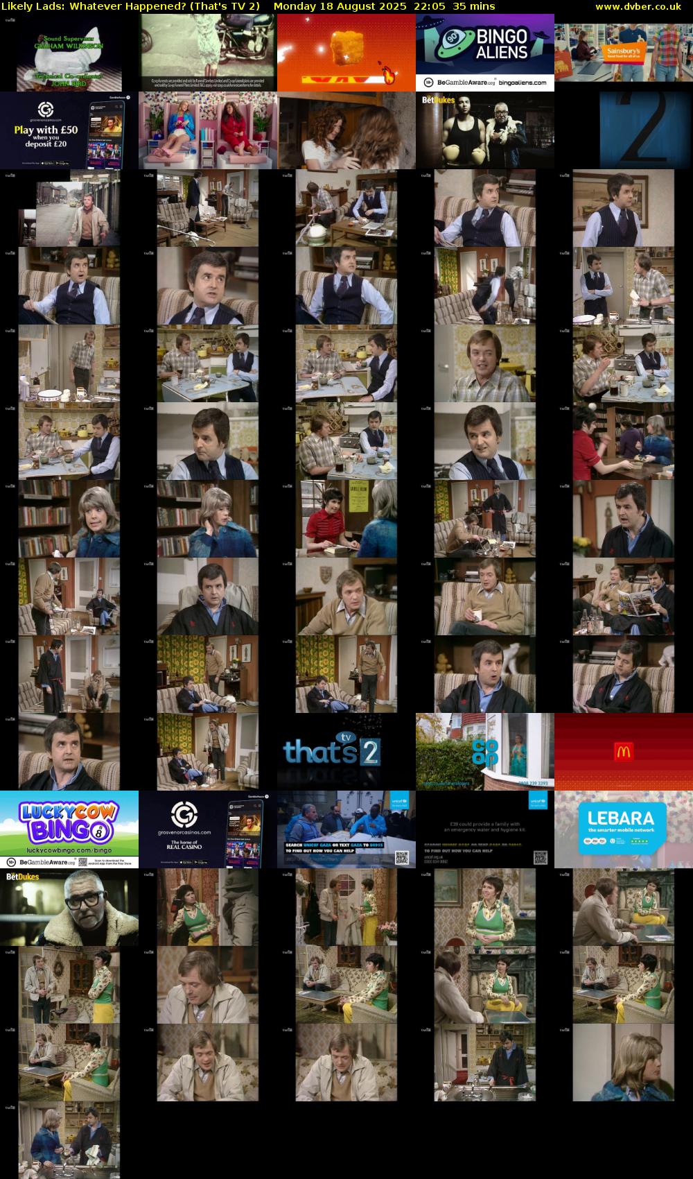 Likely Lads: Whatever Happened? (That's TV 2) Monday 18 August 2025 22:05 - 22:40