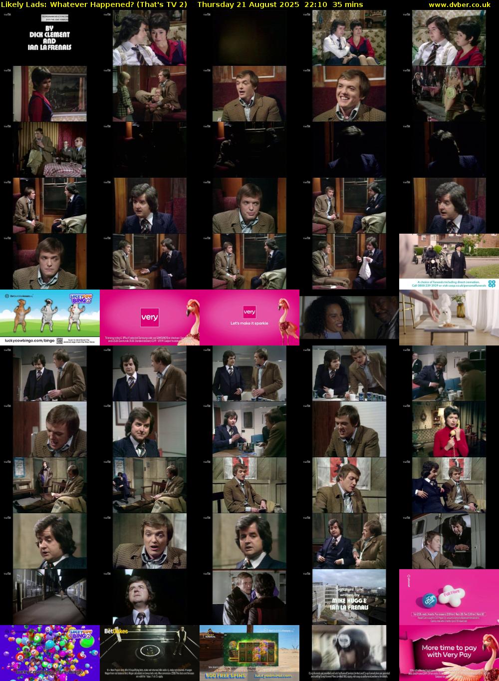 Likely Lads: Whatever Happened? (That's TV 2) Thursday 21 August 2025 22:10 - 22:45