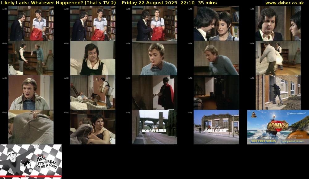 Likely Lads: Whatever Happened? (That's TV 2) Friday 22 August 2025 22:10 - 22:45