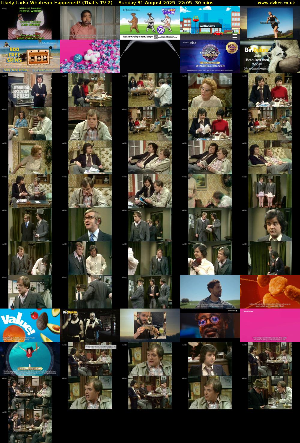 Likely Lads: Whatever Happened? (That's TV 2) Sunday 31 August 2025 22:05 - 22:35