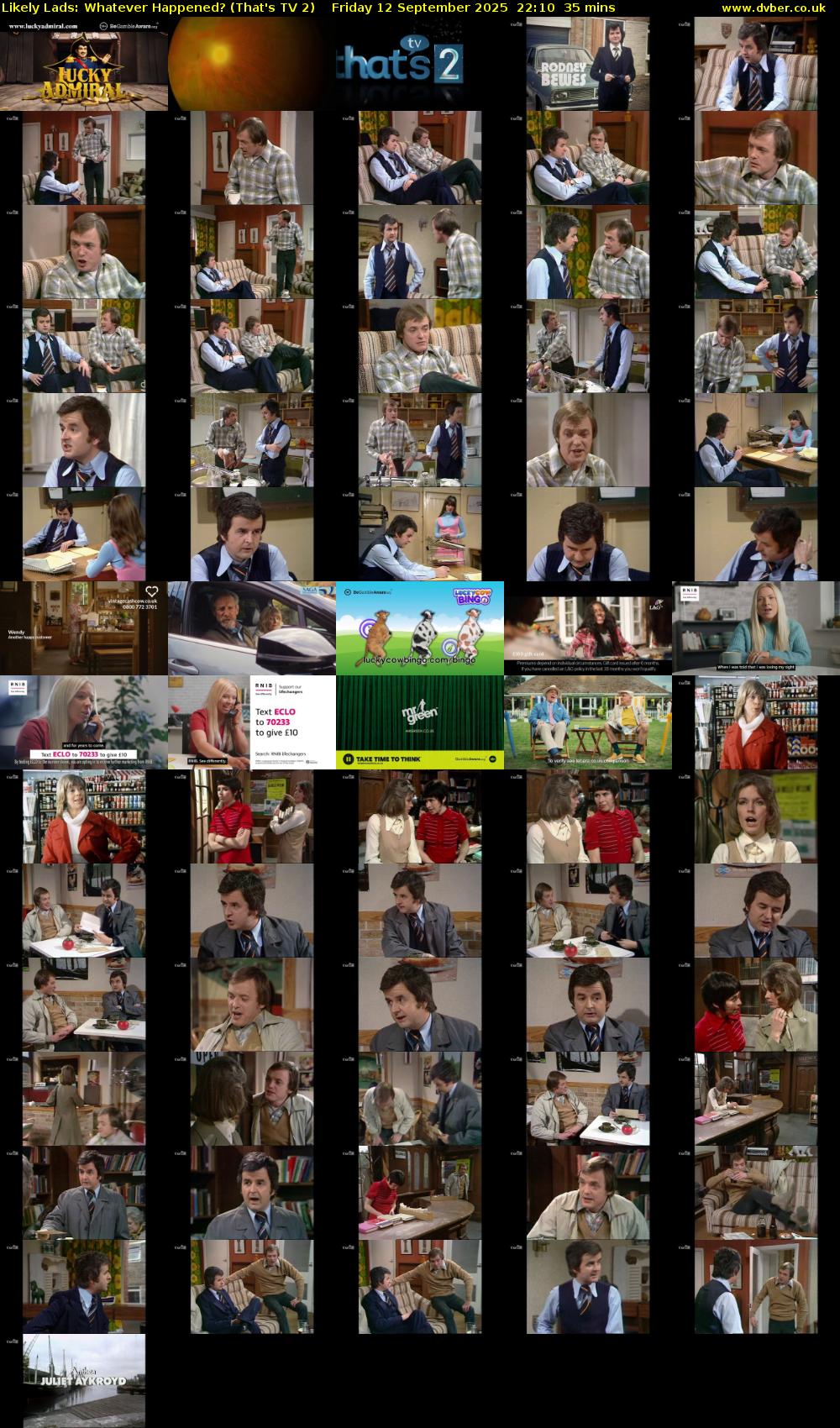 Likely Lads: Whatever Happened? (That's TV 2) Friday 12 September 2025 22:10 - 22:45