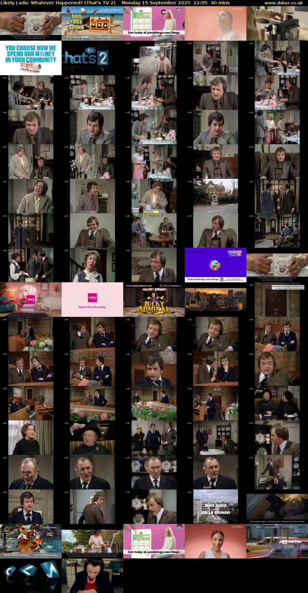 Likely Lads: Whatever Happened? (That's TV 2) Monday 15 September 2025 22:05 - 22:45