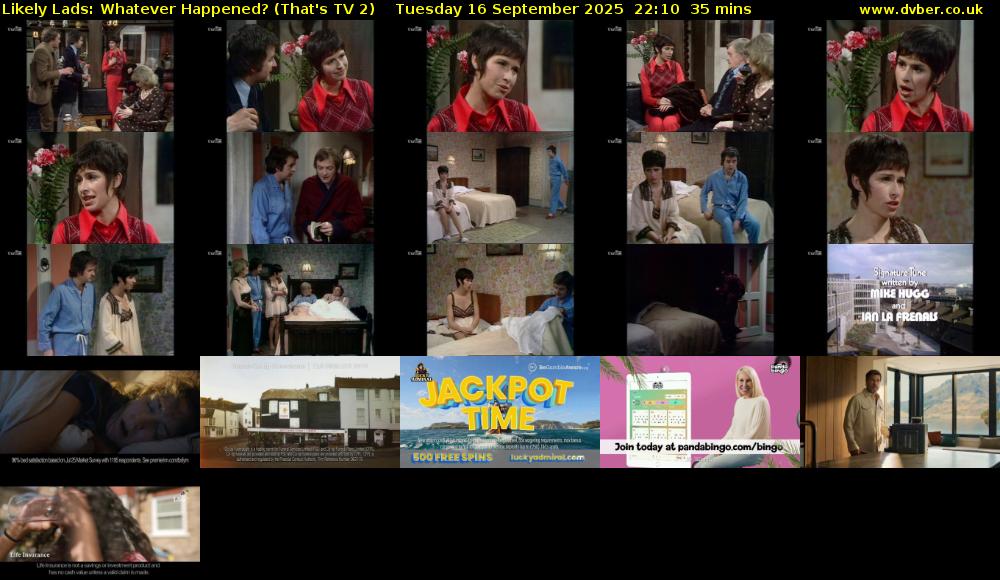 Likely Lads: Whatever Happened? (That's TV 2) Tuesday 16 September 2025 22:10 - 22:45
