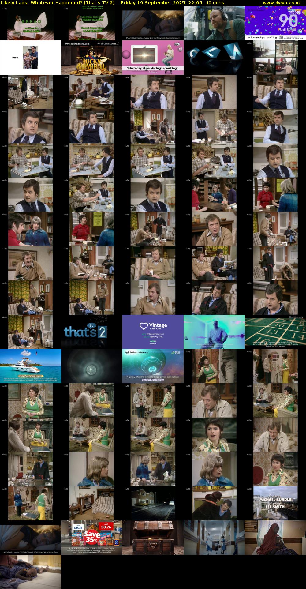 Likely Lads: Whatever Happened? (That's TV 2) Friday 19 September 2025 22:05 - 22:45