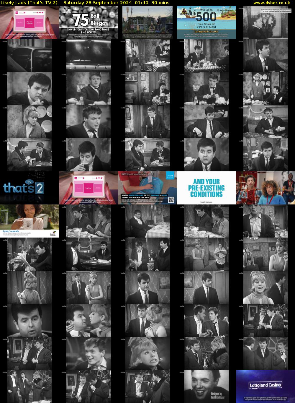 Likely Lads (That's TV 2) Saturday 28 September 2024 01:40 - 02:10