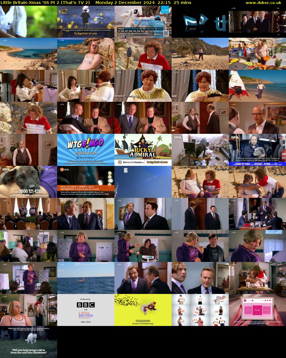 Little Britain Xmas '06 Pt 2 (That's TV 2) Monday 2 December 2024 22:15 - 22:40