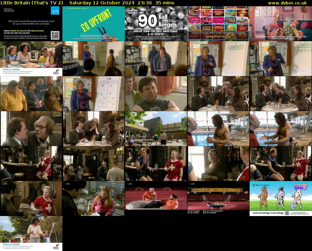 Little Britain (That's TV 2) Saturday 12 October 2024 23:30 - 00:05