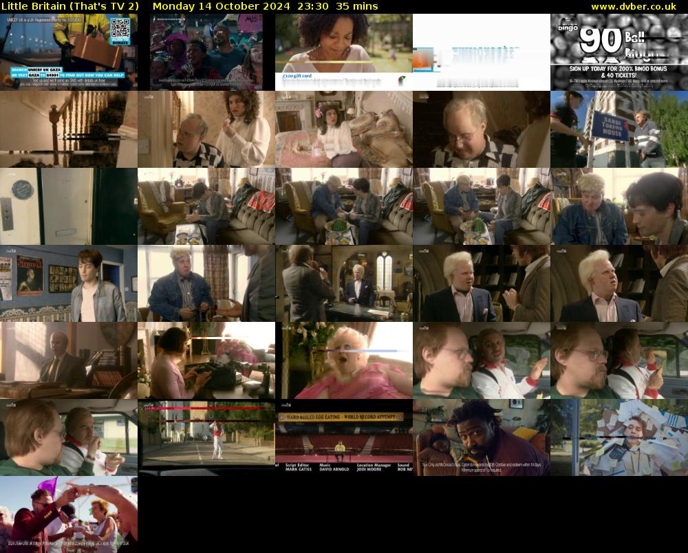 Little Britain (That's TV 2) Monday 14 October 2024 23:30 - 00:05