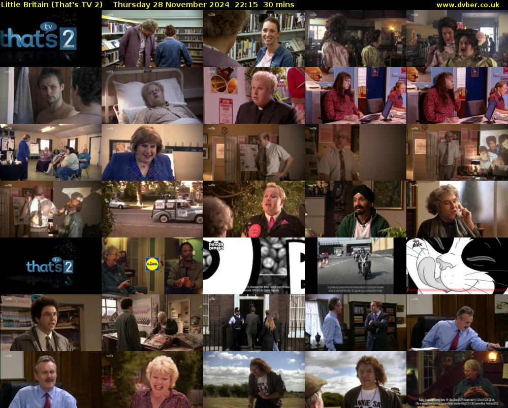 Little Britain (That's TV 2) Thursday 28 November 2024 22:15 - 22:45