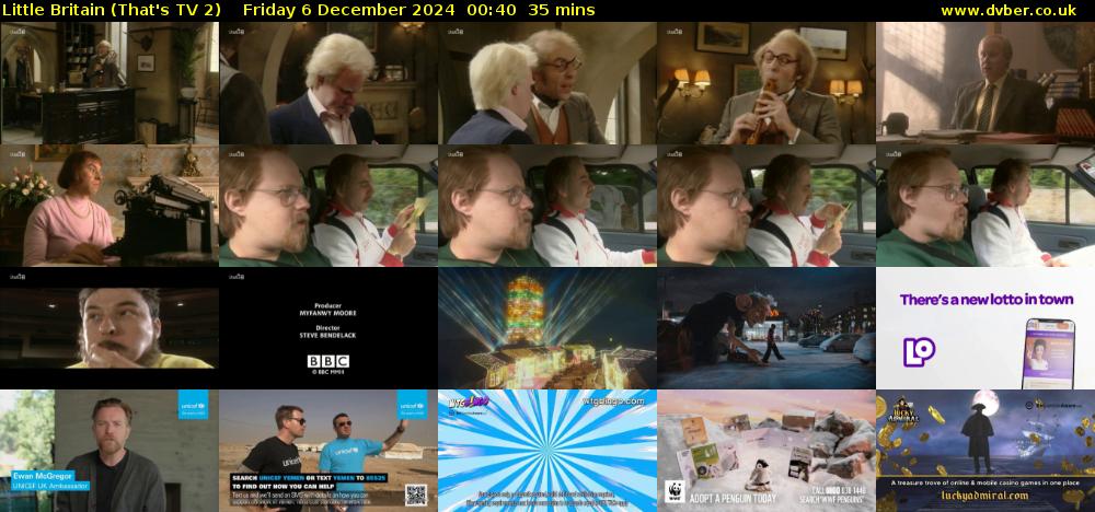 Little Britain (That's TV 2) Friday 6 December 2024 00:40 - 01:15