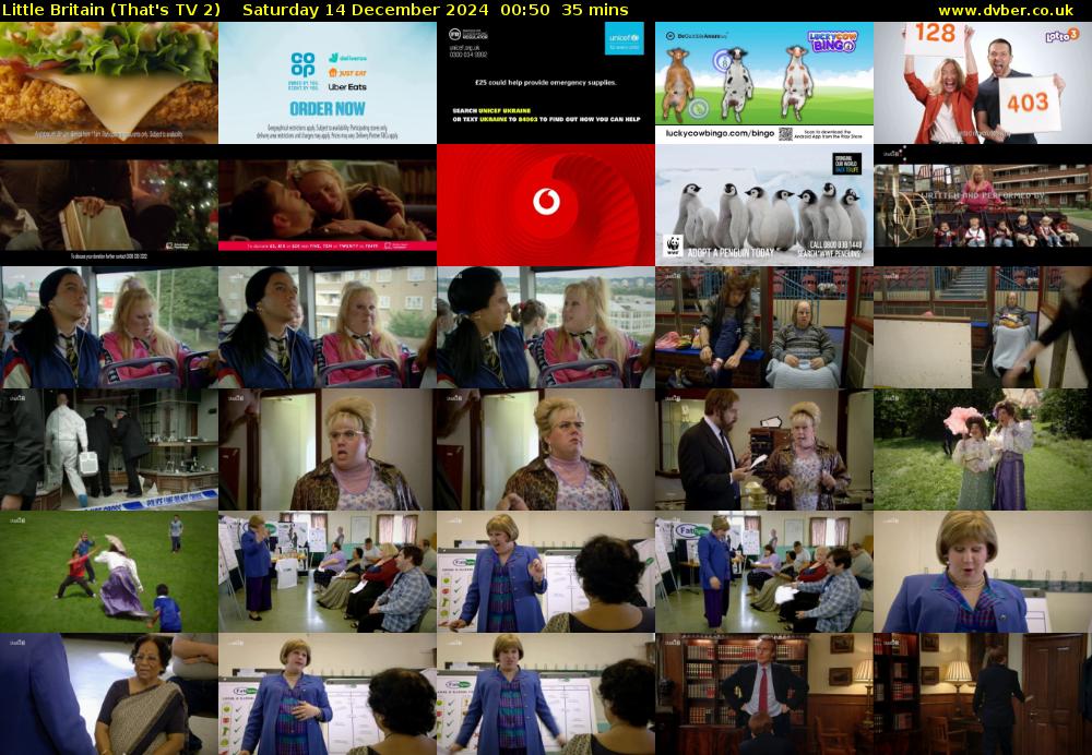 Little Britain (That's TV 2) Saturday 14 December 2024 00:50 - 01:25
