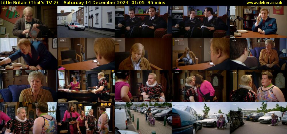 Little Britain (That's TV 2) Saturday 14 December 2024 01:05 - 01:40