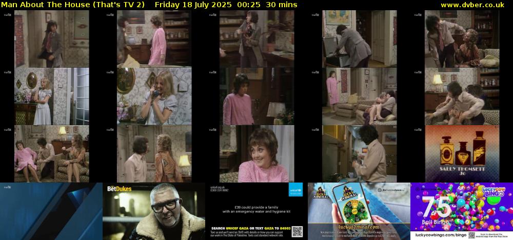 Man About The House (That's TV 2) Friday 18 July 2025 00:25 - 00:55