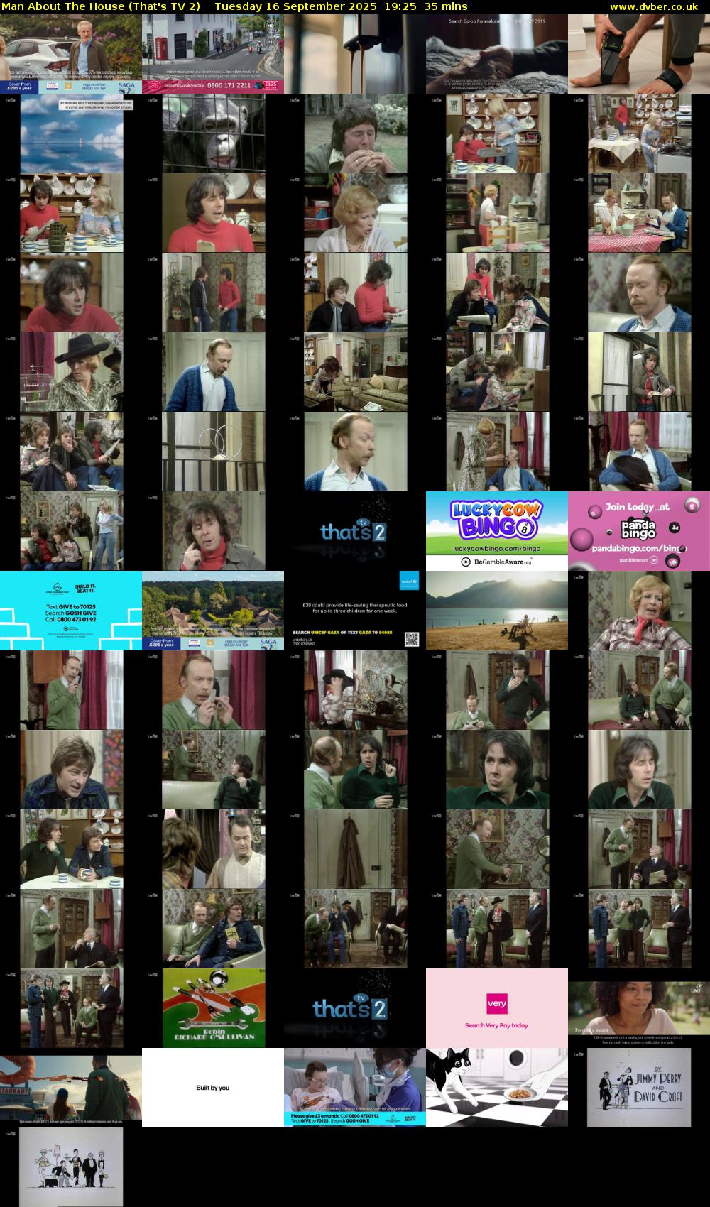 Man About The House (That's TV 2) Tuesday 16 September 2025 19:25 - 20:00