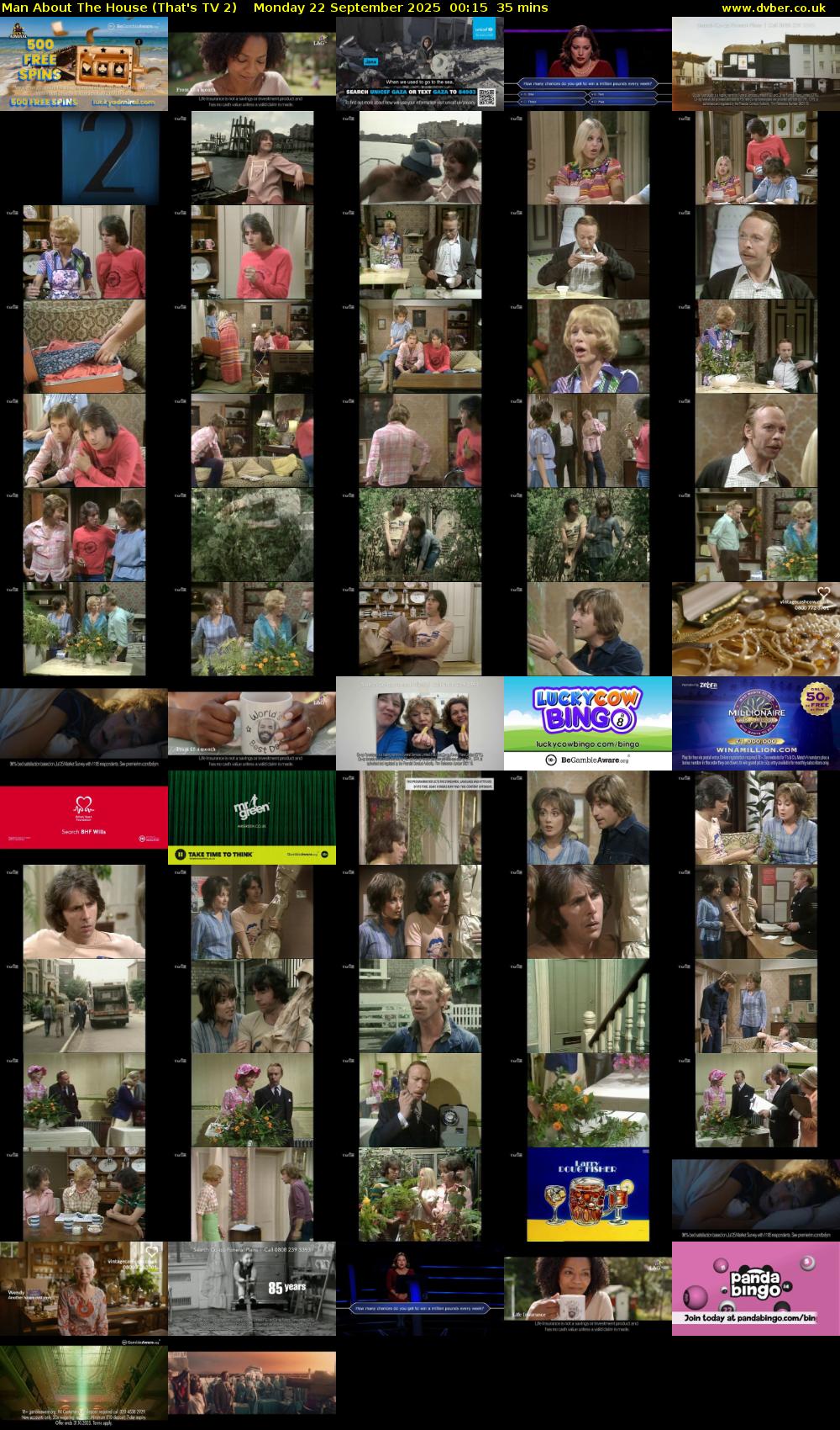 Man About The House (That's TV 2) Monday 22 September 2025 00:15 - 00:50