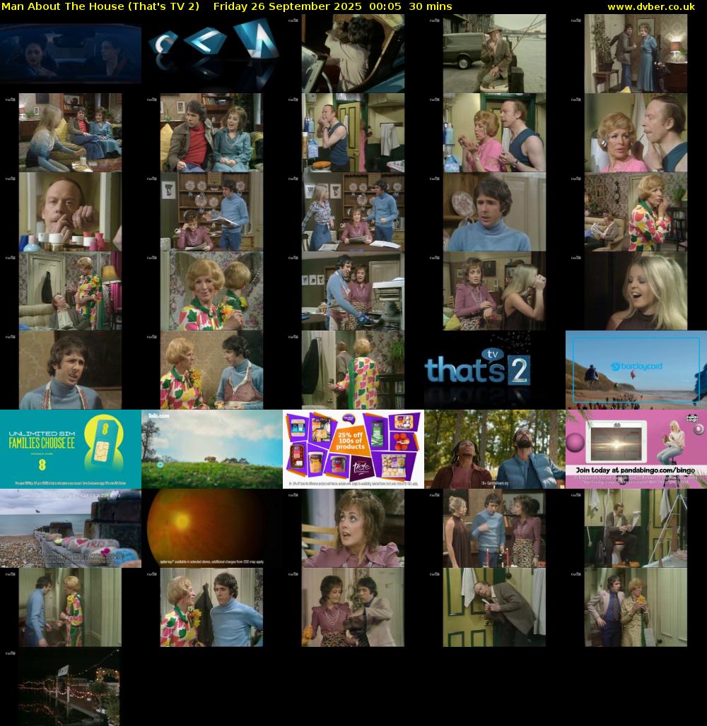 Man About The House (That's TV 2) Friday 26 September 2025 00:05 - 00:35