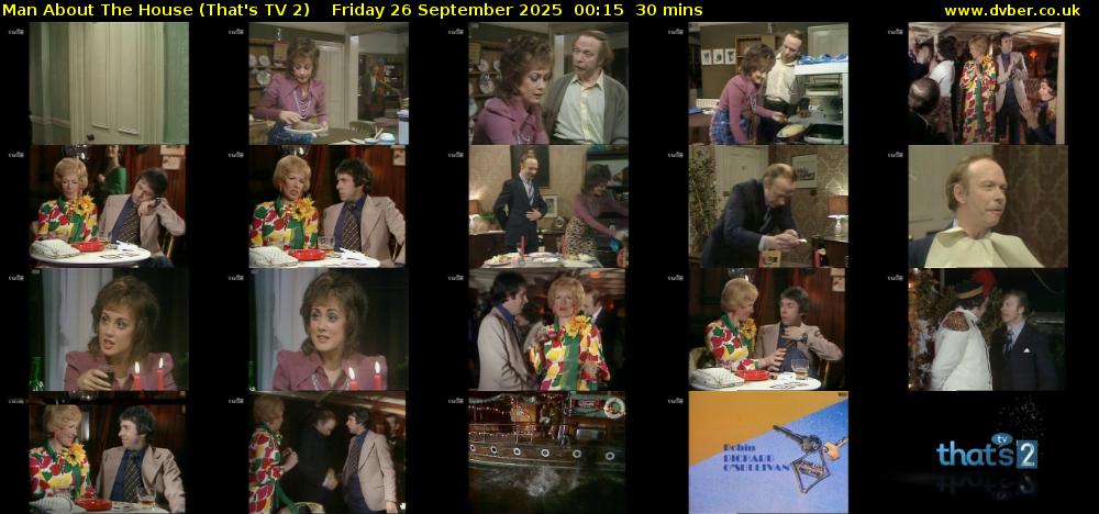 Man About The House (That's TV 2) Friday 26 September 2025 00:15 - 00:45