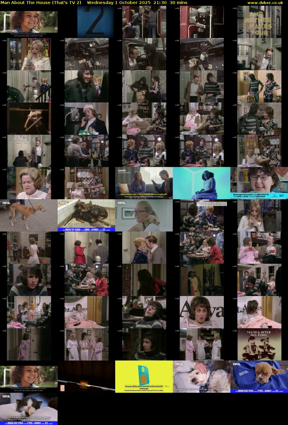 Man About The House (That's TV 2) Wednesday 1 October 2025 21:30 - 22:00