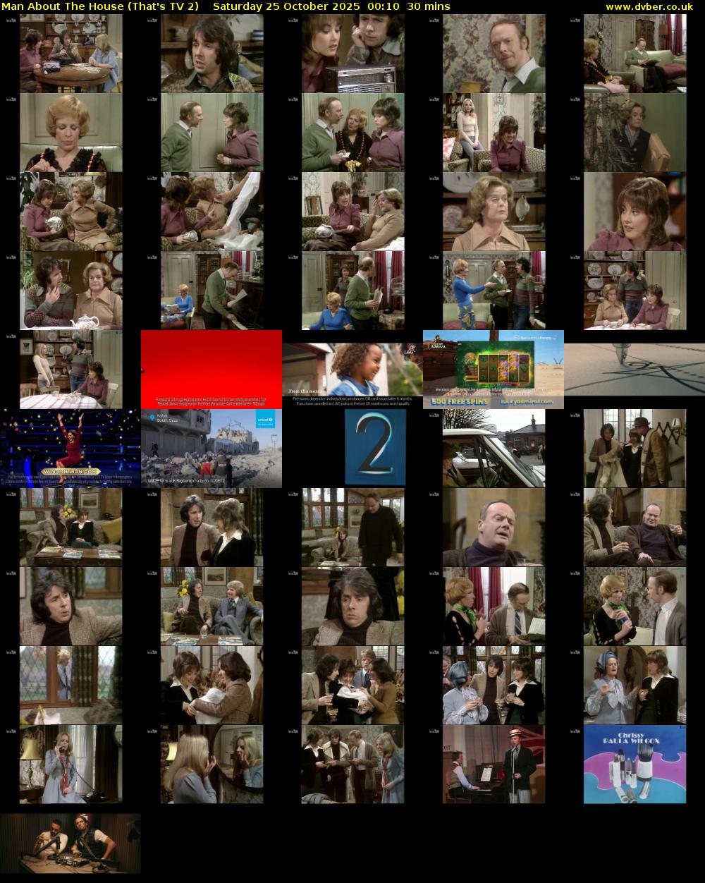 Man About The House (That's TV 2) Saturday 25 October 2025 00:10 - 00:40