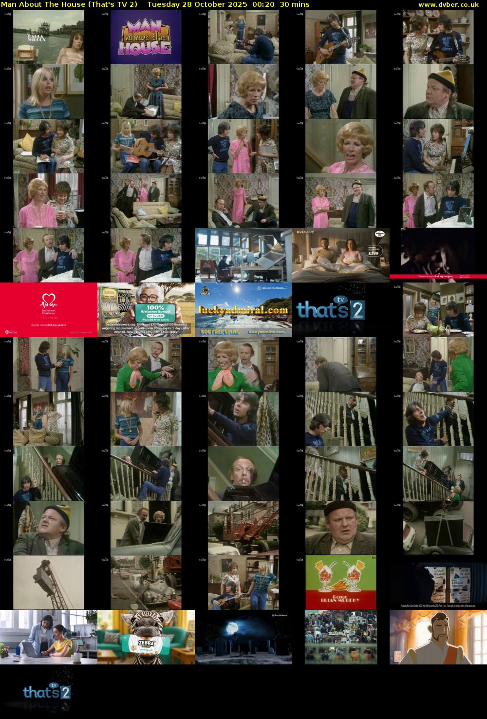 Man About The House (That's TV 2) Tuesday 28 October 2025 00:20 - 00:50