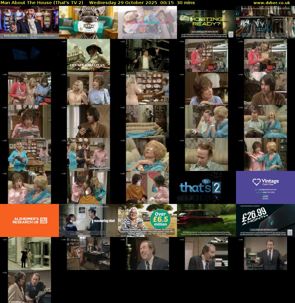 Man About The House (That's TV 2) Wednesday 29 October 2025 00:15 - 00:45