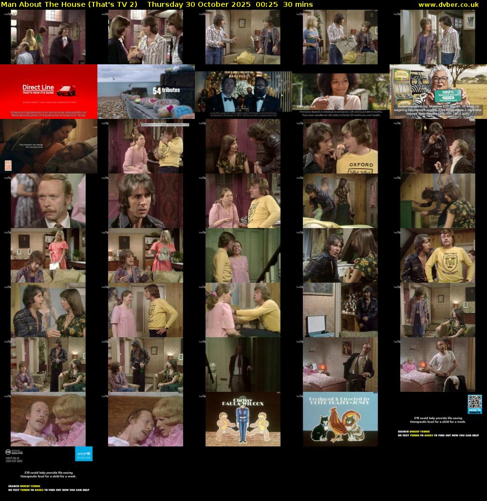 Man About The House (That's TV 2) Thursday 30 October 2025 00:25 - 00:55