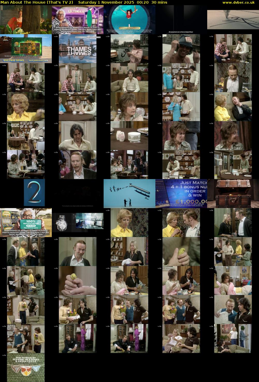 Man About The House (That's TV 2) Saturday 1 November 2025 00:20 - 00:50