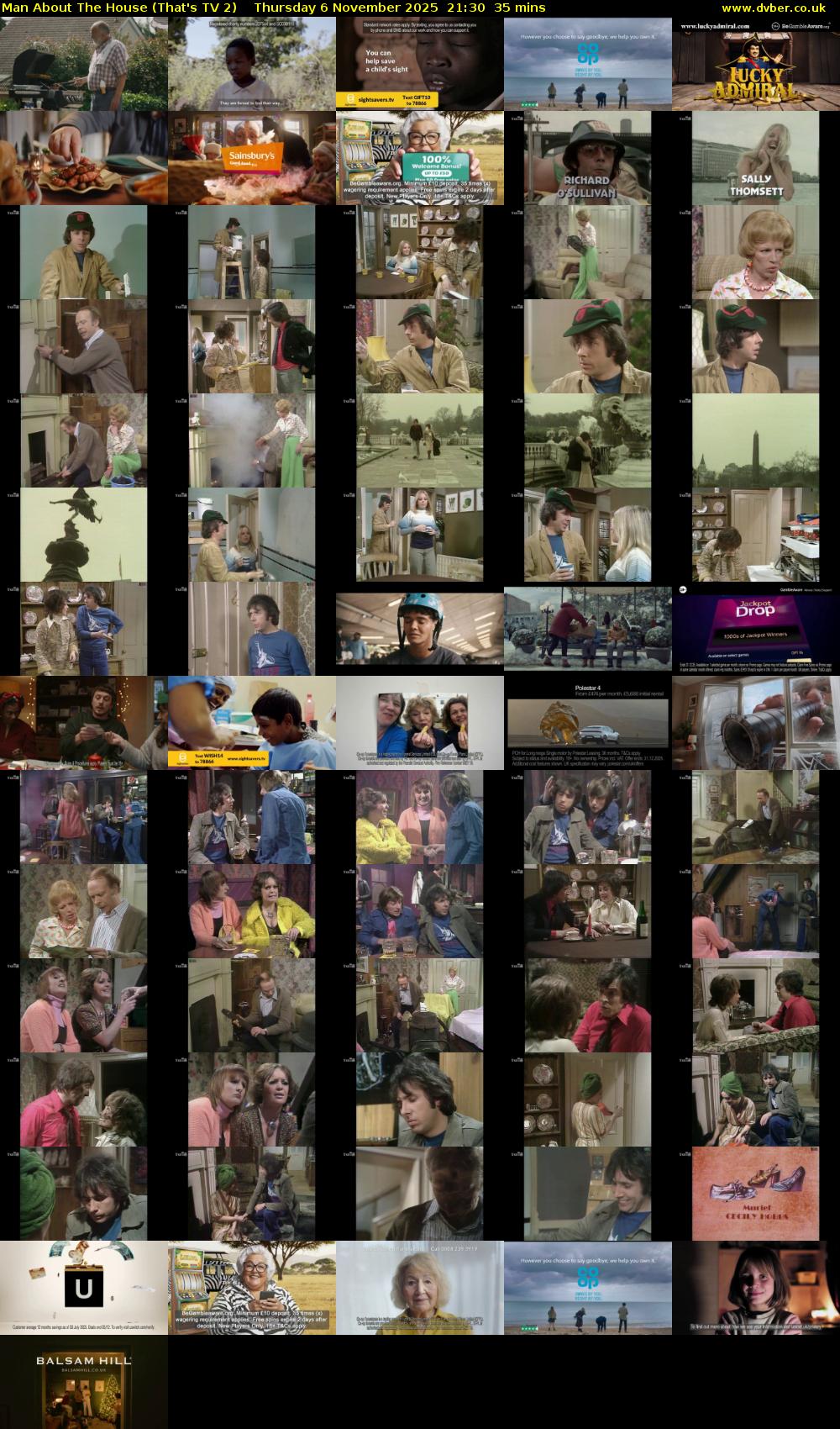 Man About The House (That's TV 2) Thursday 6 November 2025 21:30 - 22:05