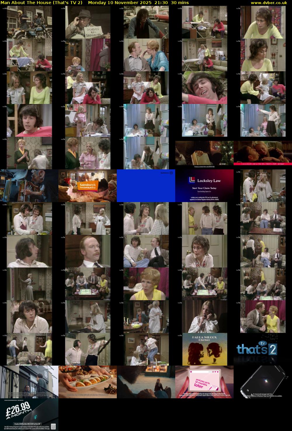 Man About The House (That's TV 2) Monday 10 November 2025 21:30 - 22:00