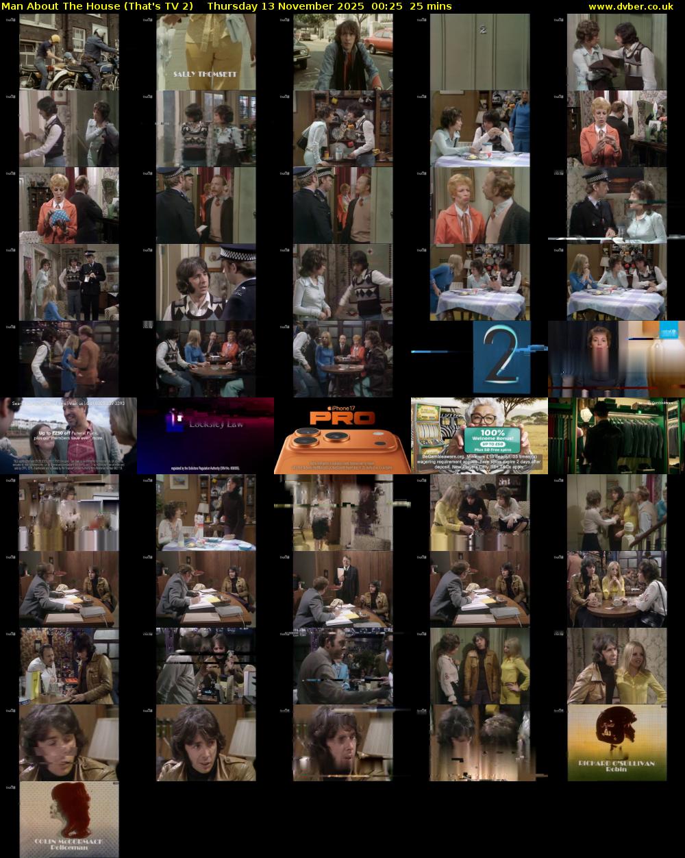 Man About The House (That's TV 2) Thursday 13 November 2025 00:25 - 00:50