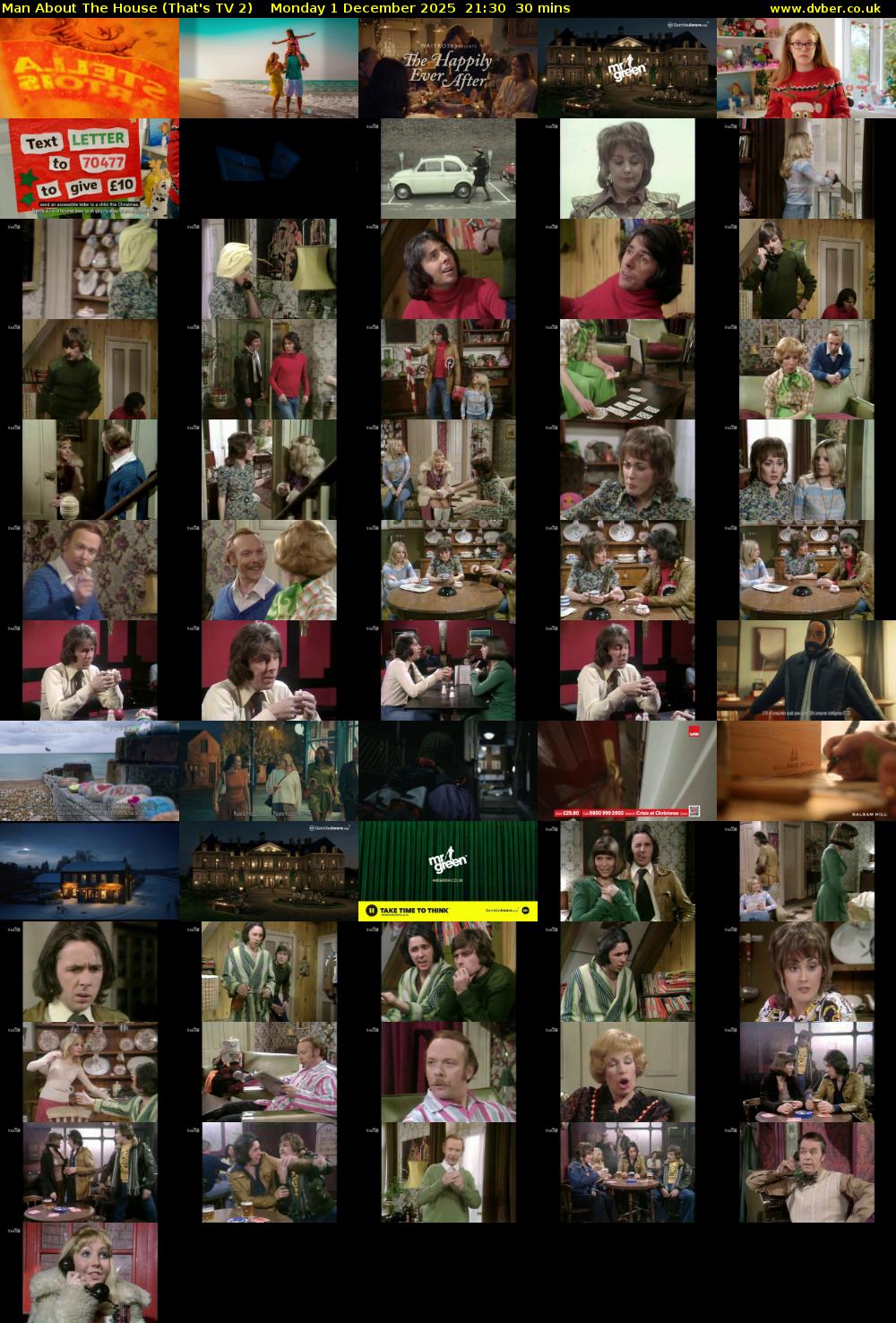 Man About The House (That's TV 2) Monday 1 December 2025 21:30 - 22:00