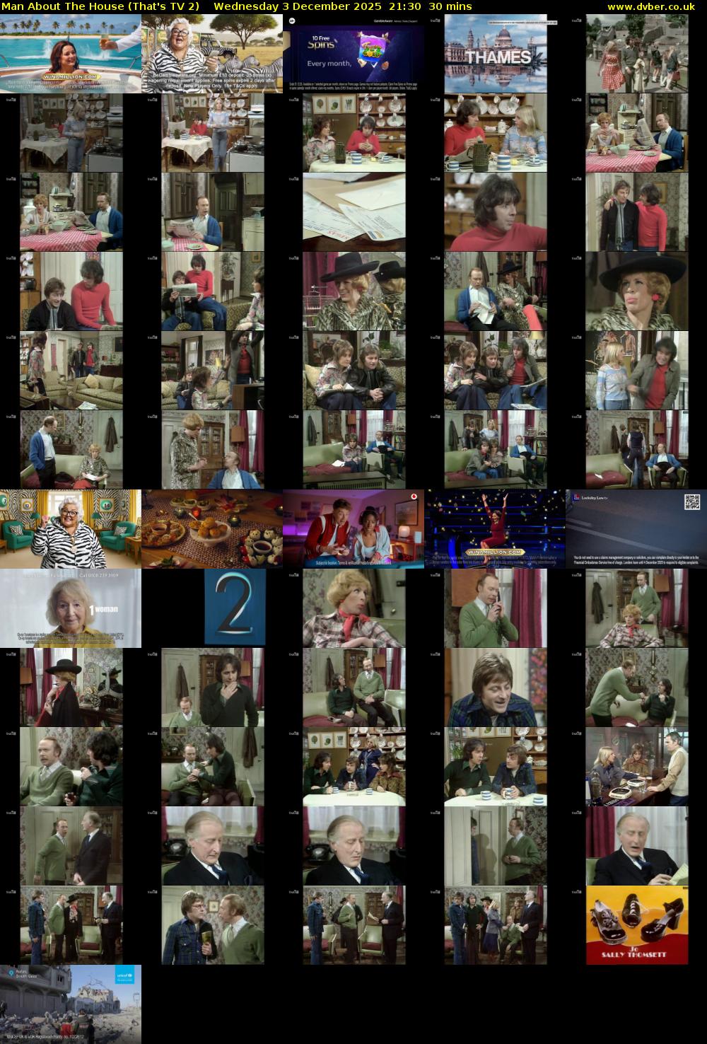 Man About The House (That's TV 2) Wednesday 3 December 2025 21:30 - 22:00