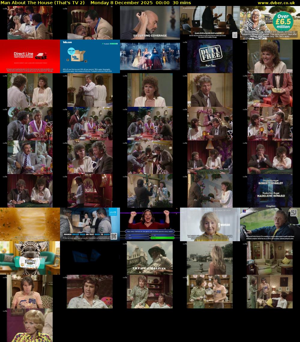 Man About The House (That's TV 2) Monday 8 December 2025 00:00 - 00:30