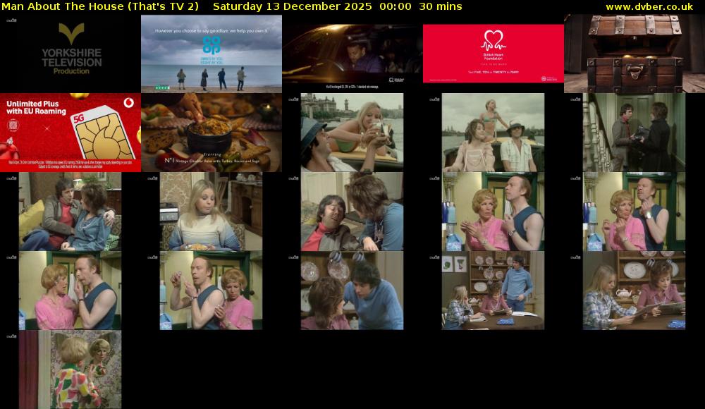 Man About The House (That's TV 2) Saturday 13 December 2025 00:00 - 00:30