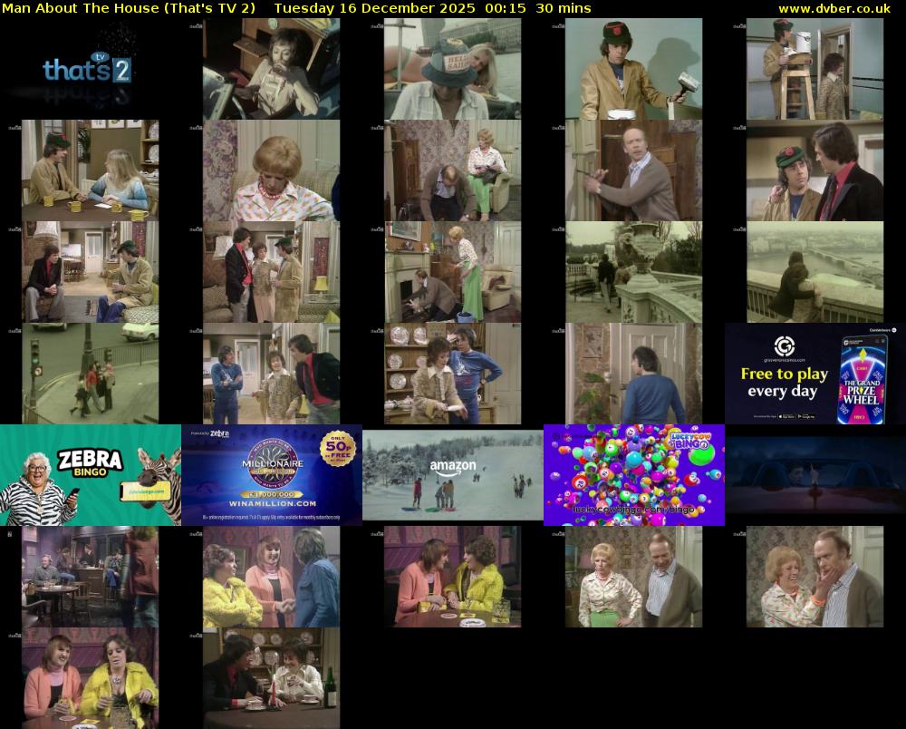 Man About The House (That's TV 2) Tuesday 16 December 2025 00:15 - 00:45