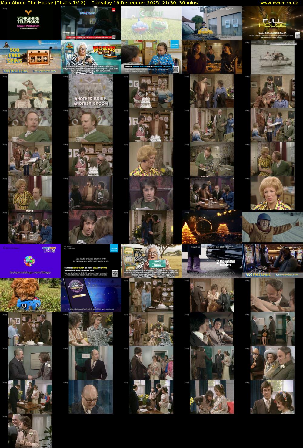 Man About The House (That's TV 2) Tuesday 16 December 2025 21:30 - 22:00