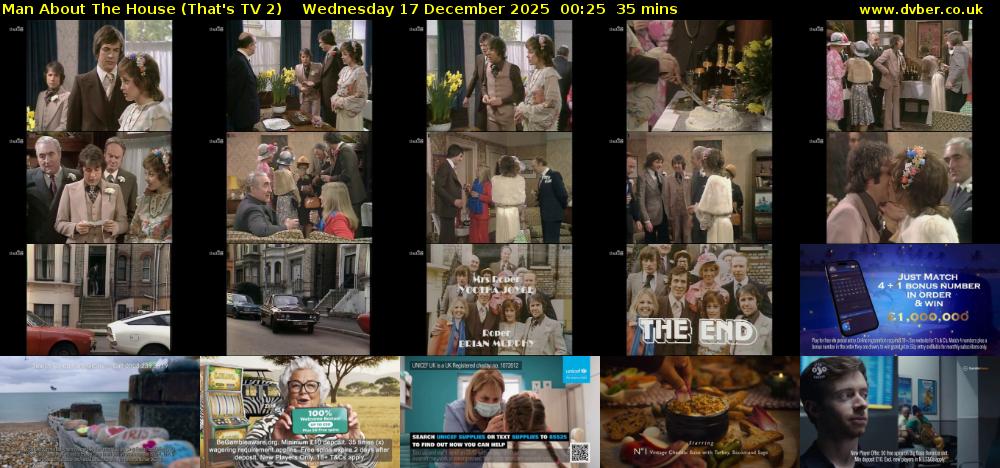 Man About The House (That's TV 2) Wednesday 17 December 2025 00:25 - 01:00