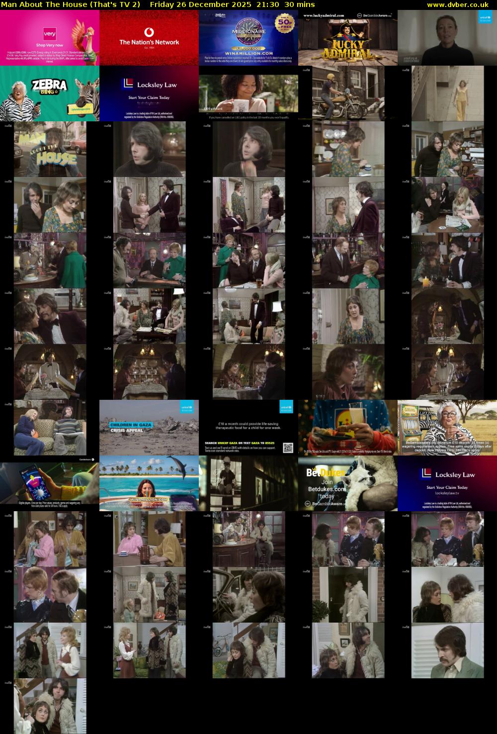 Man About The House (That's TV 2) Friday 26 December 2025 21:30 - 22:00