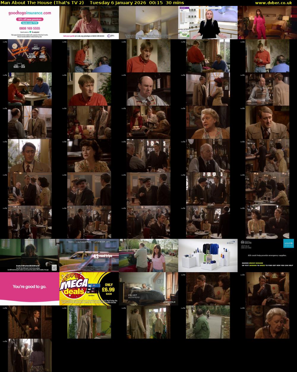 Man About The House (That's TV 2) Tuesday 6 January 2026 00:15 - 00:45