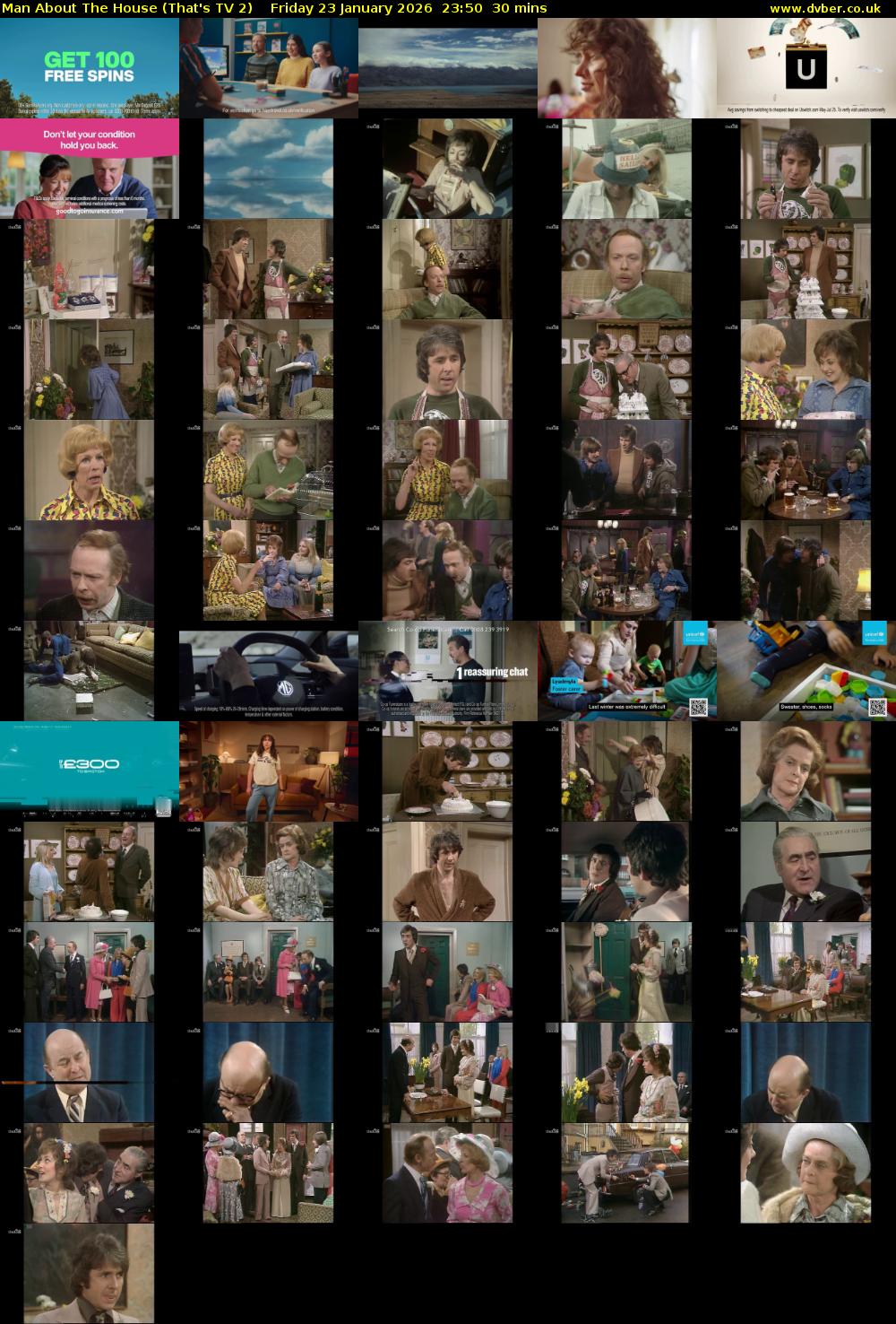 Man About The House (That's TV 2) Friday 23 January 2026 23:50 - 00:20