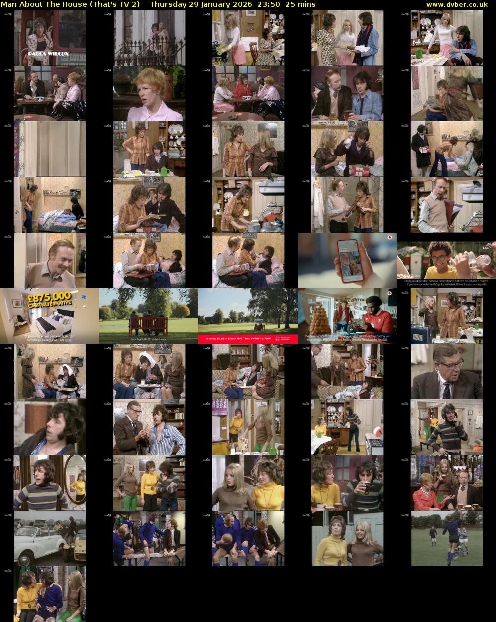 Man About The House (That's TV 2) Thursday 29 January 2026 23:50 - 00:15